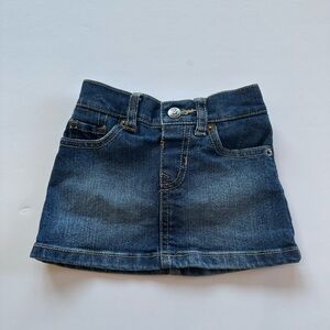 3/20$ 1989 Place Blue Baby Toddler Denim skirt with shorts size 12-18 months